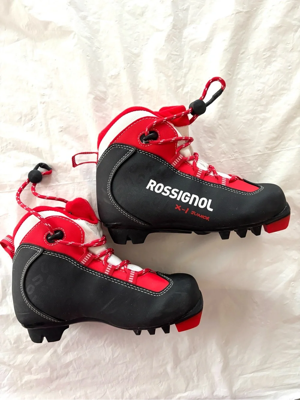 NWOT Rossignol X1 Jr Red blk Nordic Cross Country Ski Boots SZ 2 Youth EU SZ 33